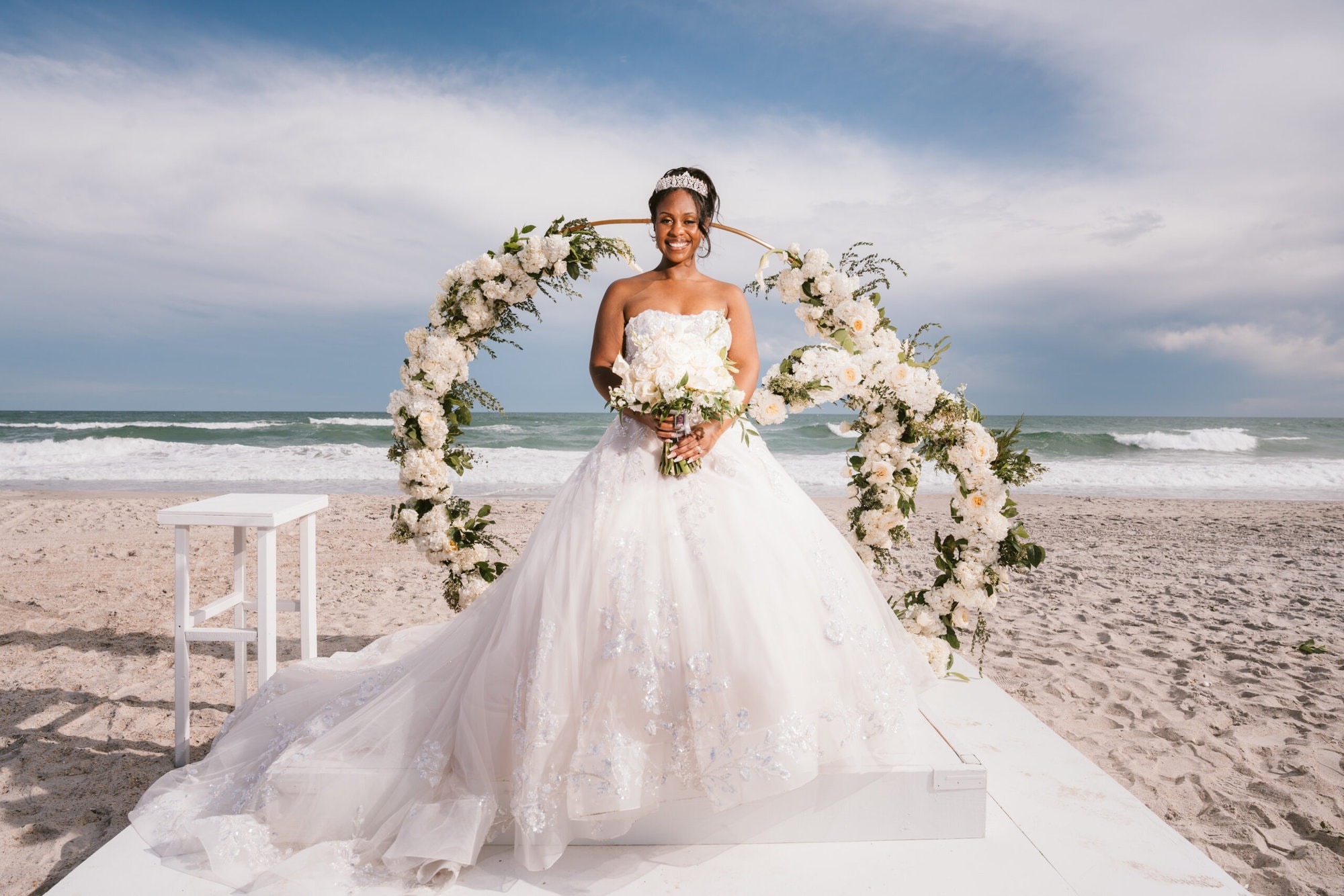 Stunning beach bride greensboro wedding dress